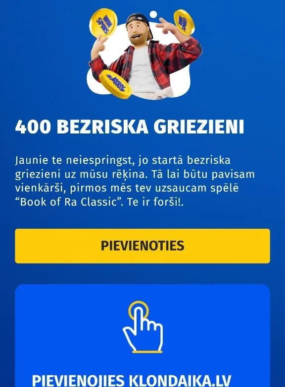 Klondaika — Klondaika 400 bezriska griezieni — cik un kad