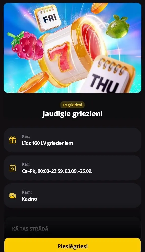 LV Bet — LV Bet nedēļas griezieni